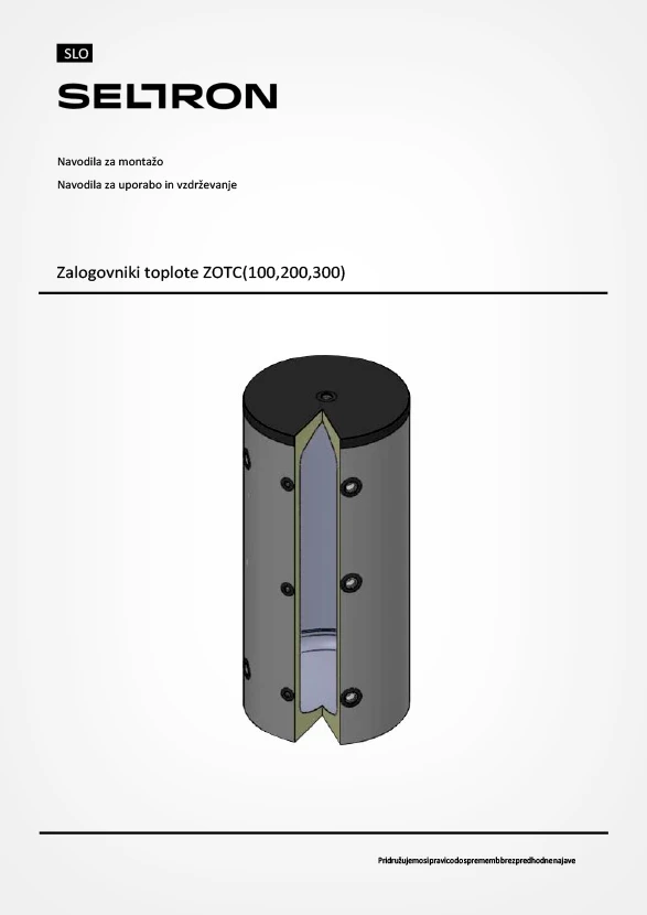 Zalogovniki toplote zotc100200300